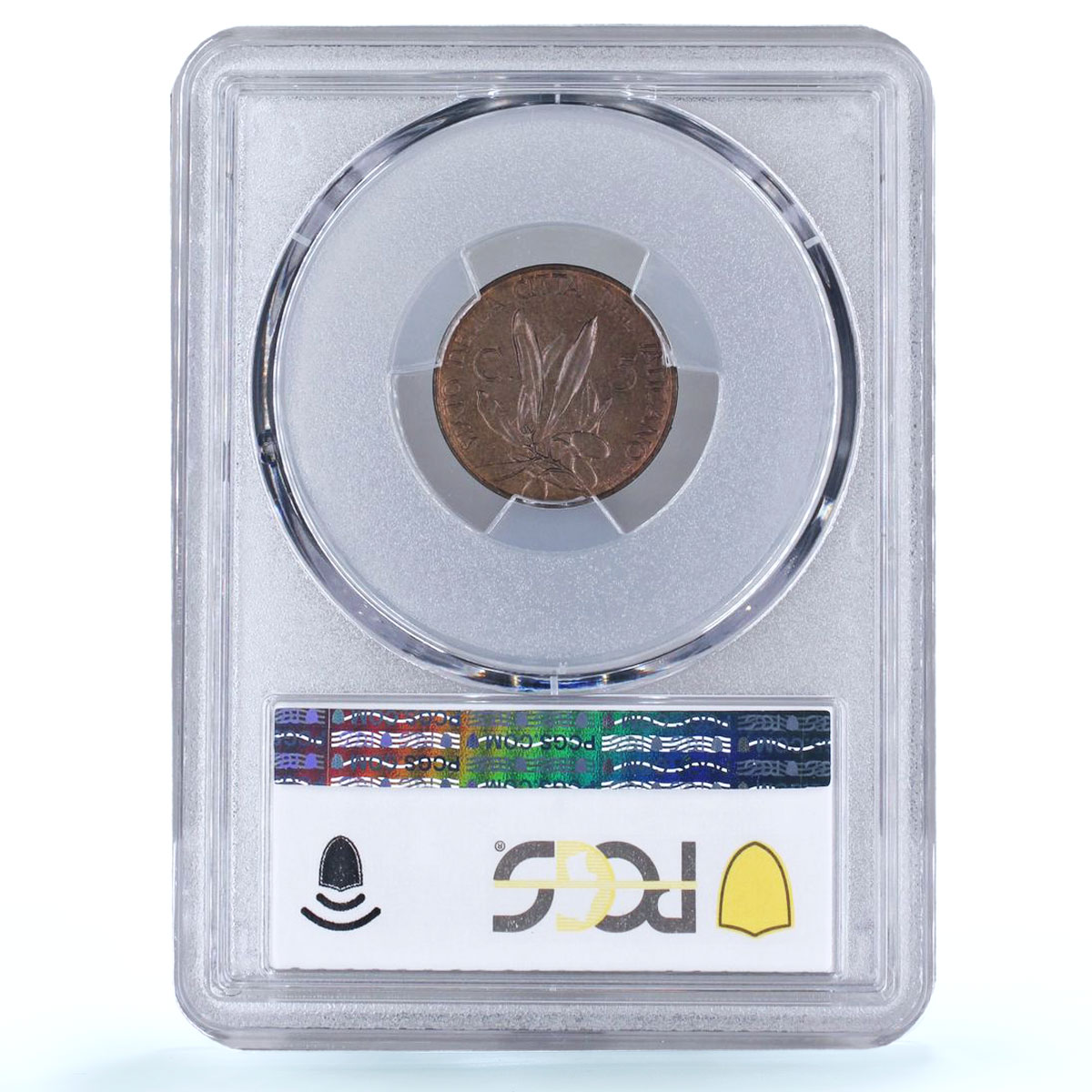 Italy Vatican 5 centesimi Pope Pius XI Olive Branch MS66 PCGS bronze coin 1929