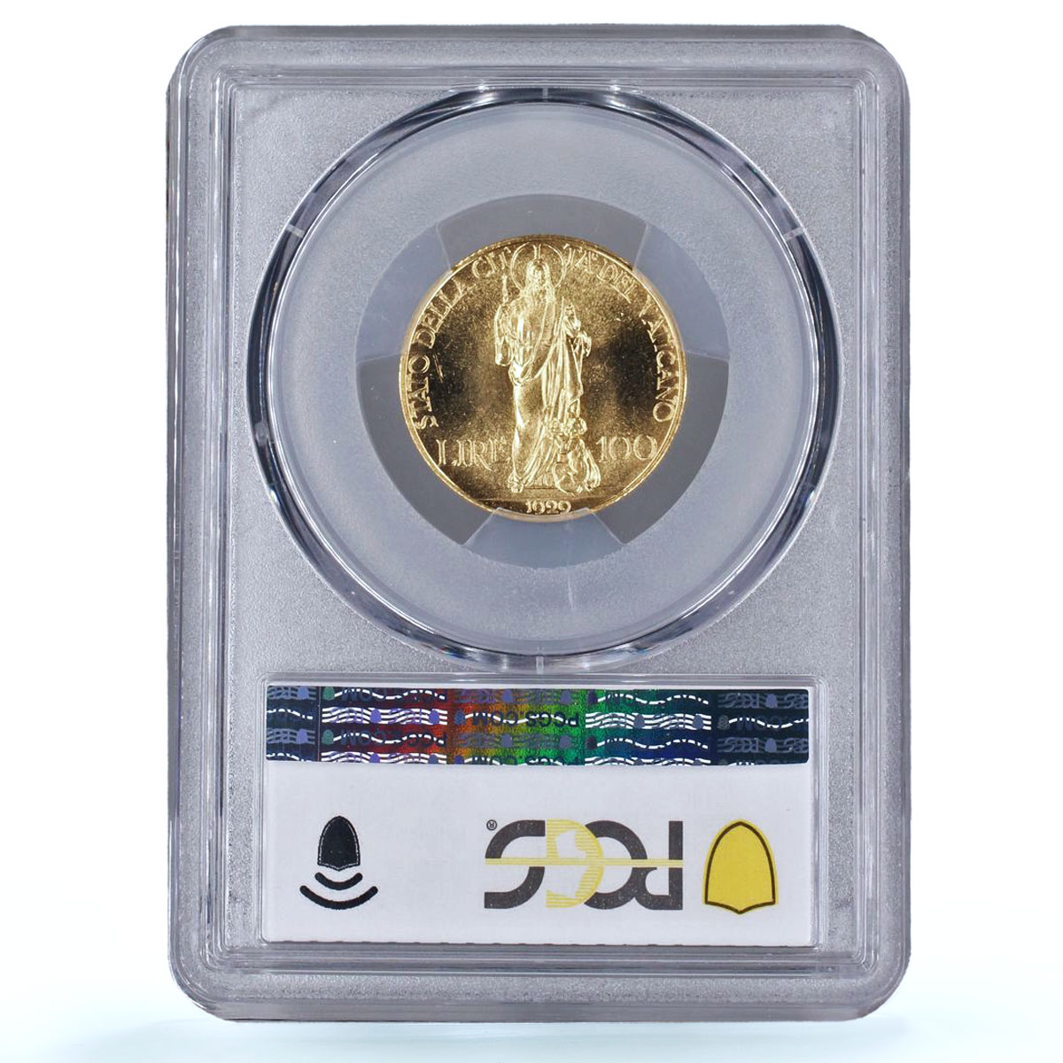 Italy Vatican 100 lire Pope Pius XI Jesus Christ KM-9 MS65 PCGS gold coin 1929