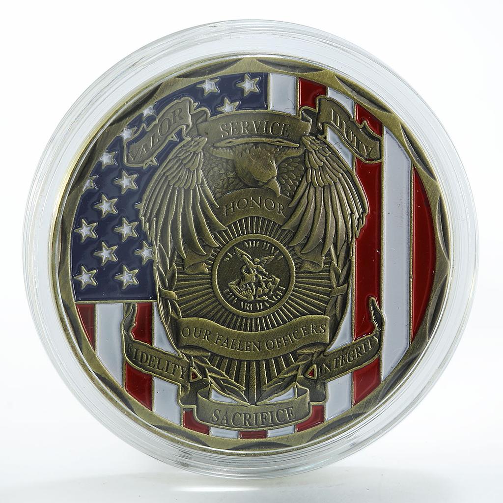 Archangel Michael Guardian of Police Officers Medal to Fallen Officers token