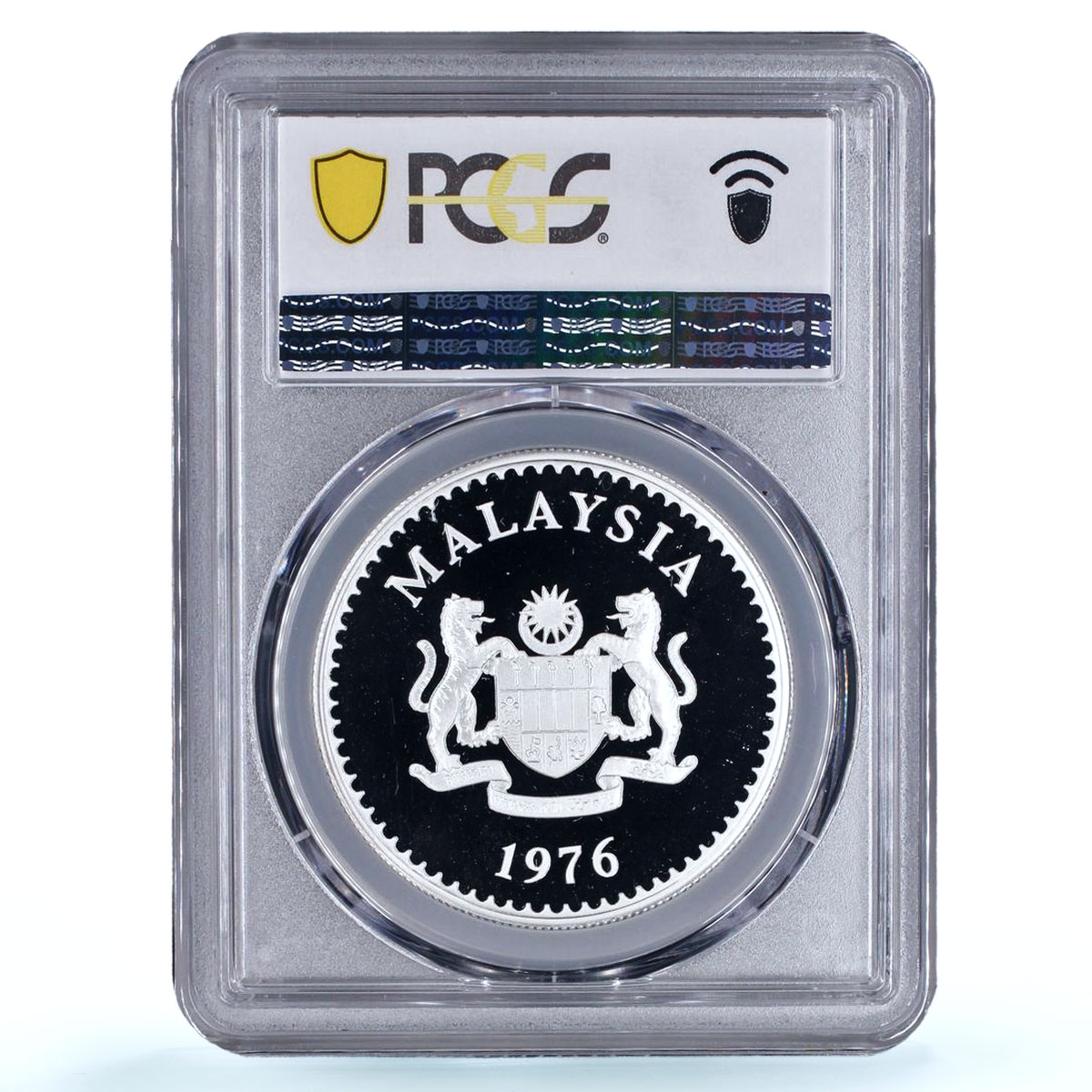 Malaysia 15 ringgit Gaur Bull Conservation Fauna PR70 PCGS silver coin 1976