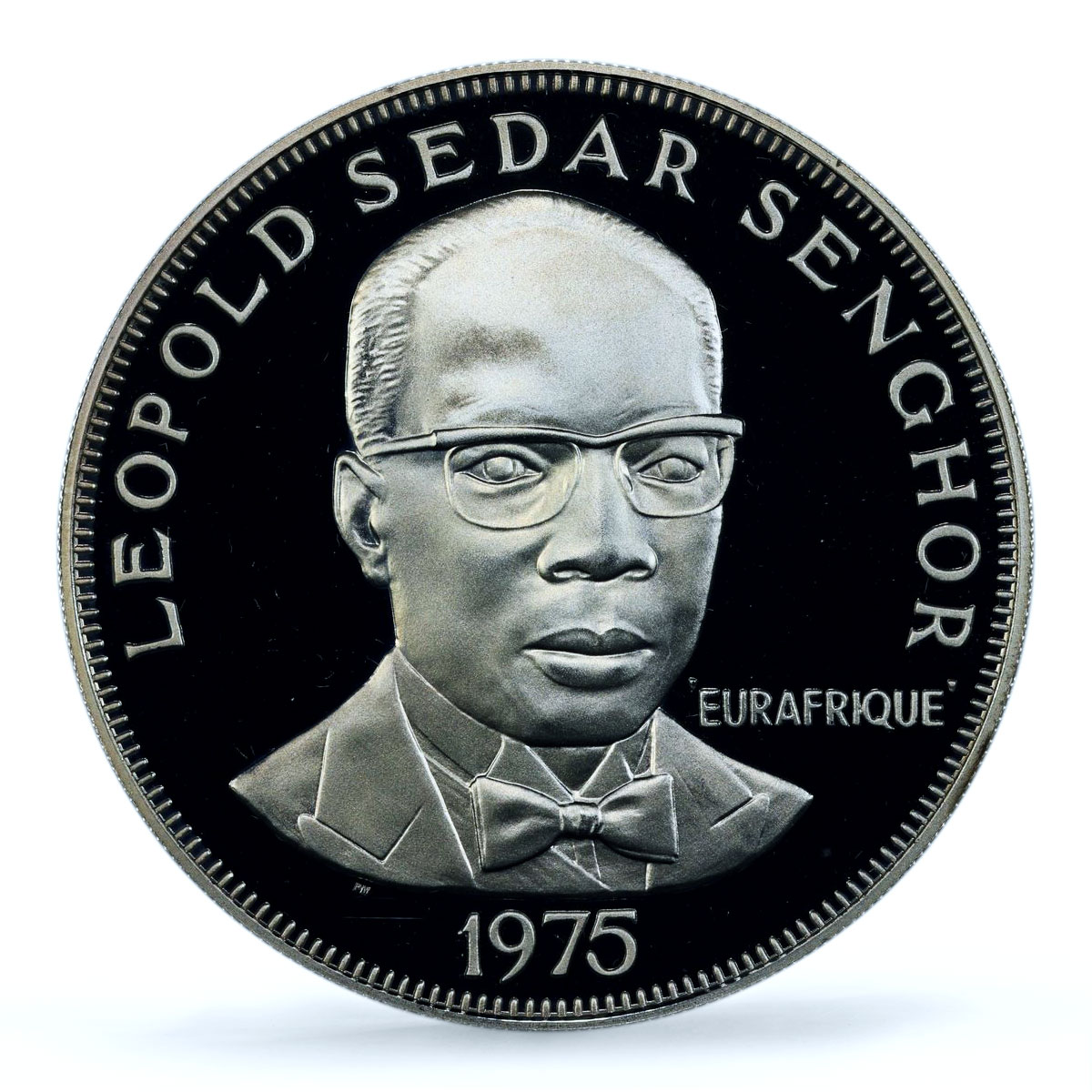 Senegal 150 francs Eurafrique Program Senghor Bird PR67 PCGS silver coin 1975