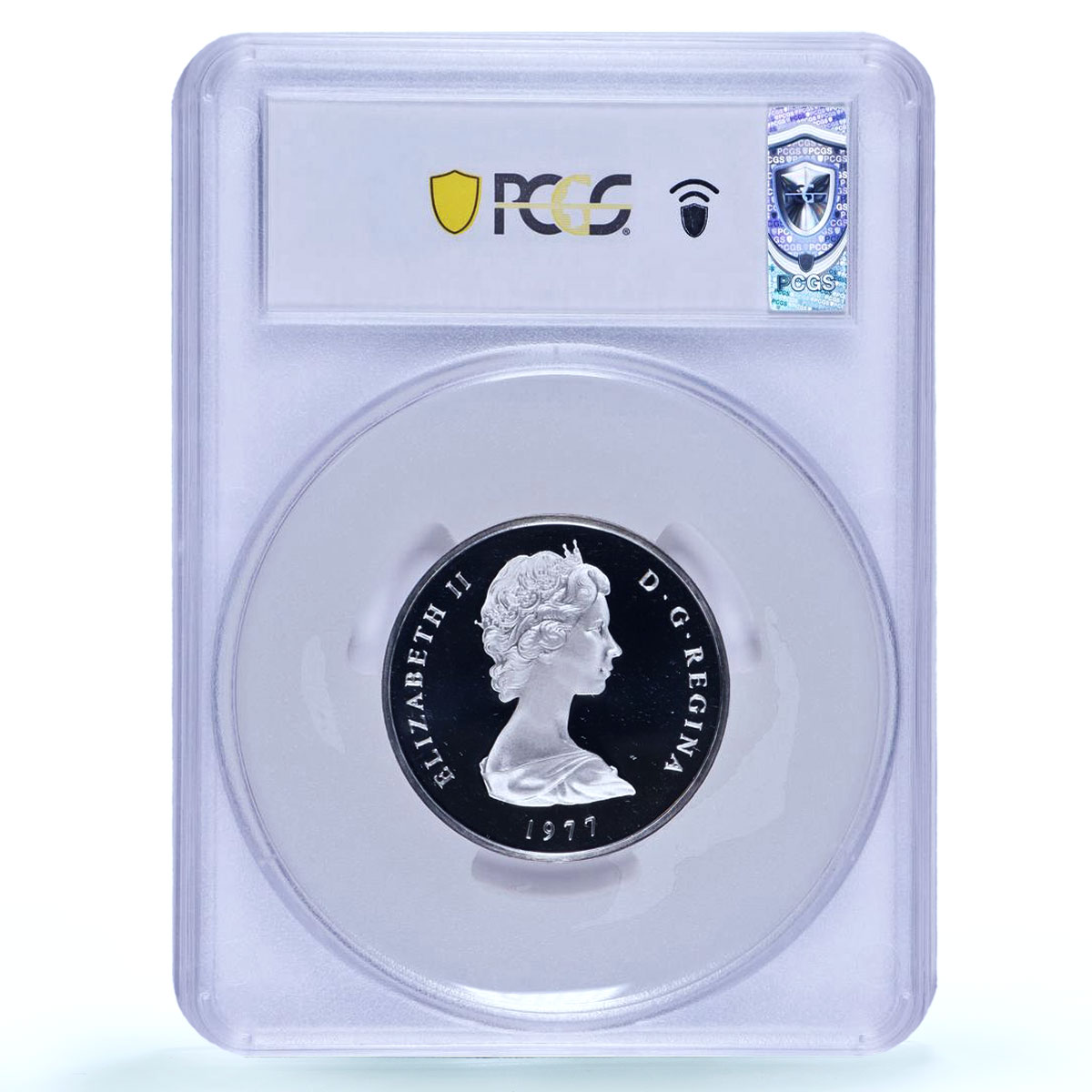 Turks and Caicos 20 crowns Queen Victoria Obverses PR70 PCGS silver coin 1977