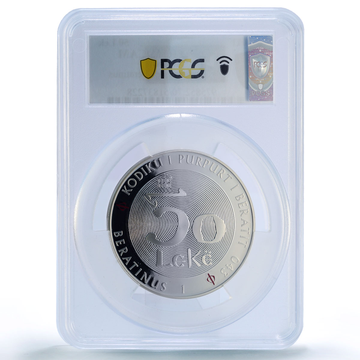 Albania 50 leke Codex Purpureus Beratinus Religion PR70 PCGS silver coin 2011