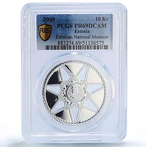 Estonia 10 krooni National Museum History PR69 PCGS silver coin 2009