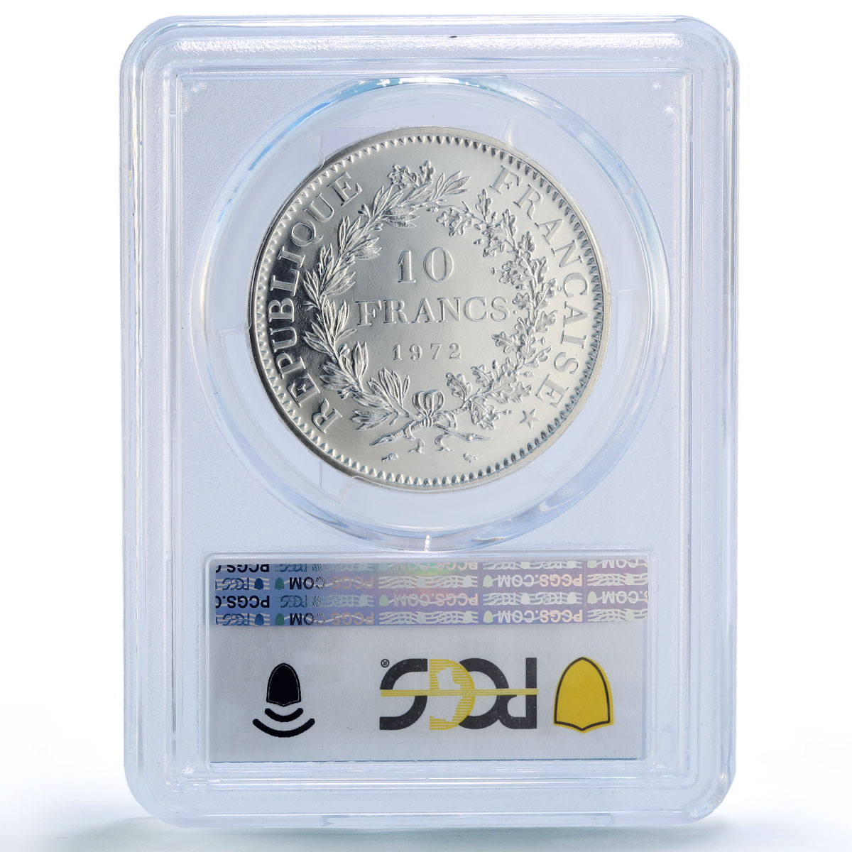 France 10 francs Hercules Liberty Equality Fraternity MS68 PCGS silver coin 1972