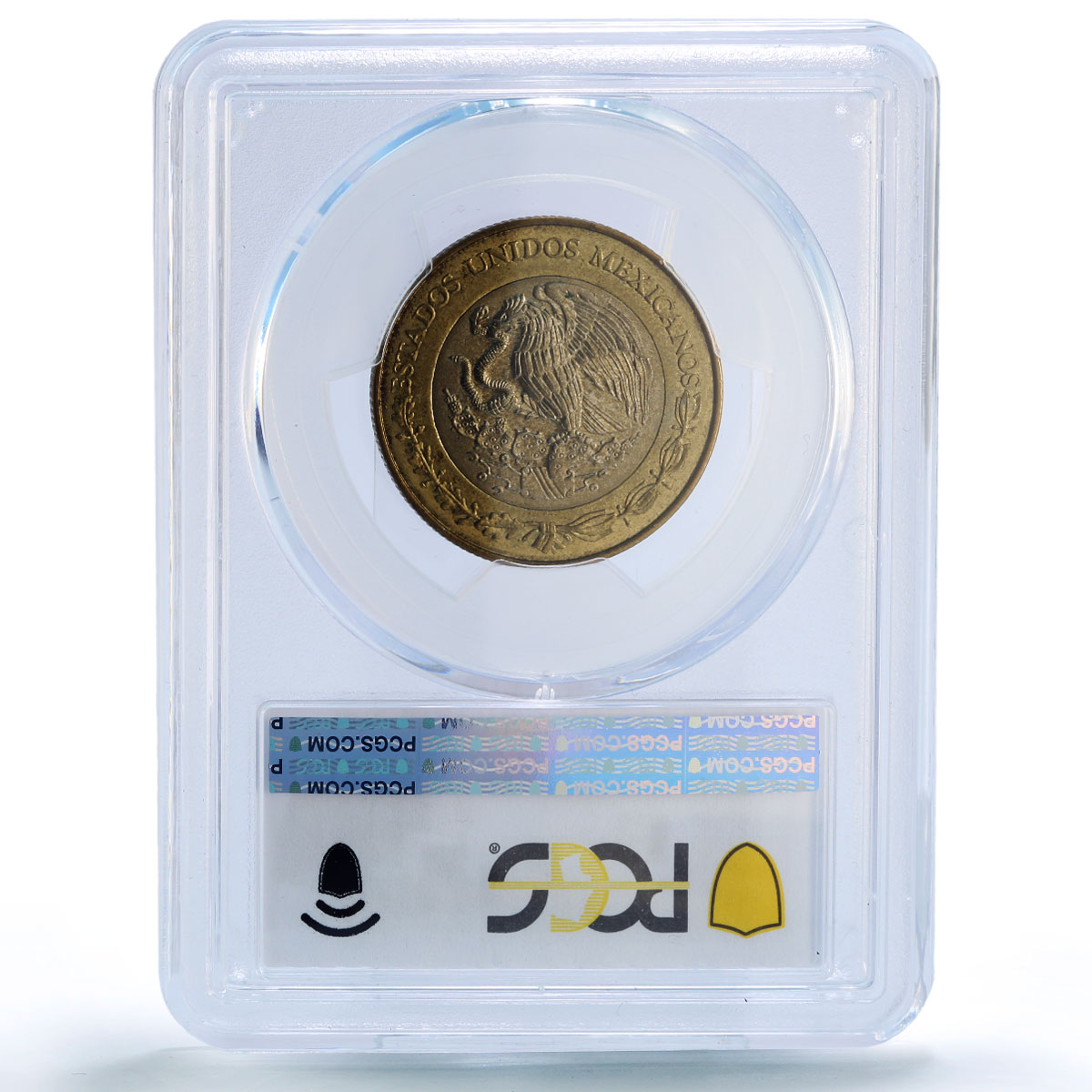 Mexico 10 pesos Republic Coinage Aztec Sun Stone MS65 PCGS bimetal coin 1998