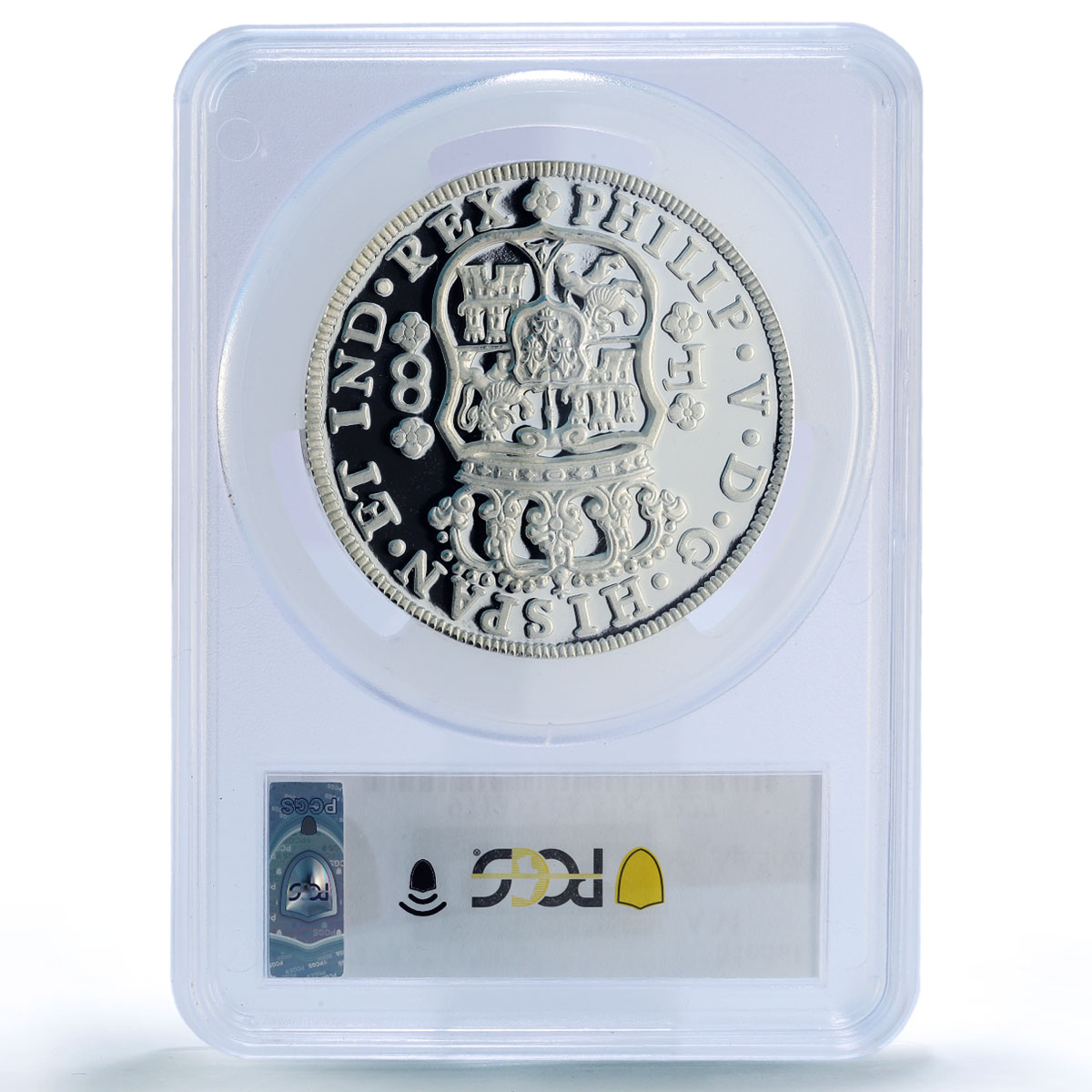Mexico Pillar Dollar 8 Reales Desing 1732 PR68 PCGS 5 oz silver medal 1987