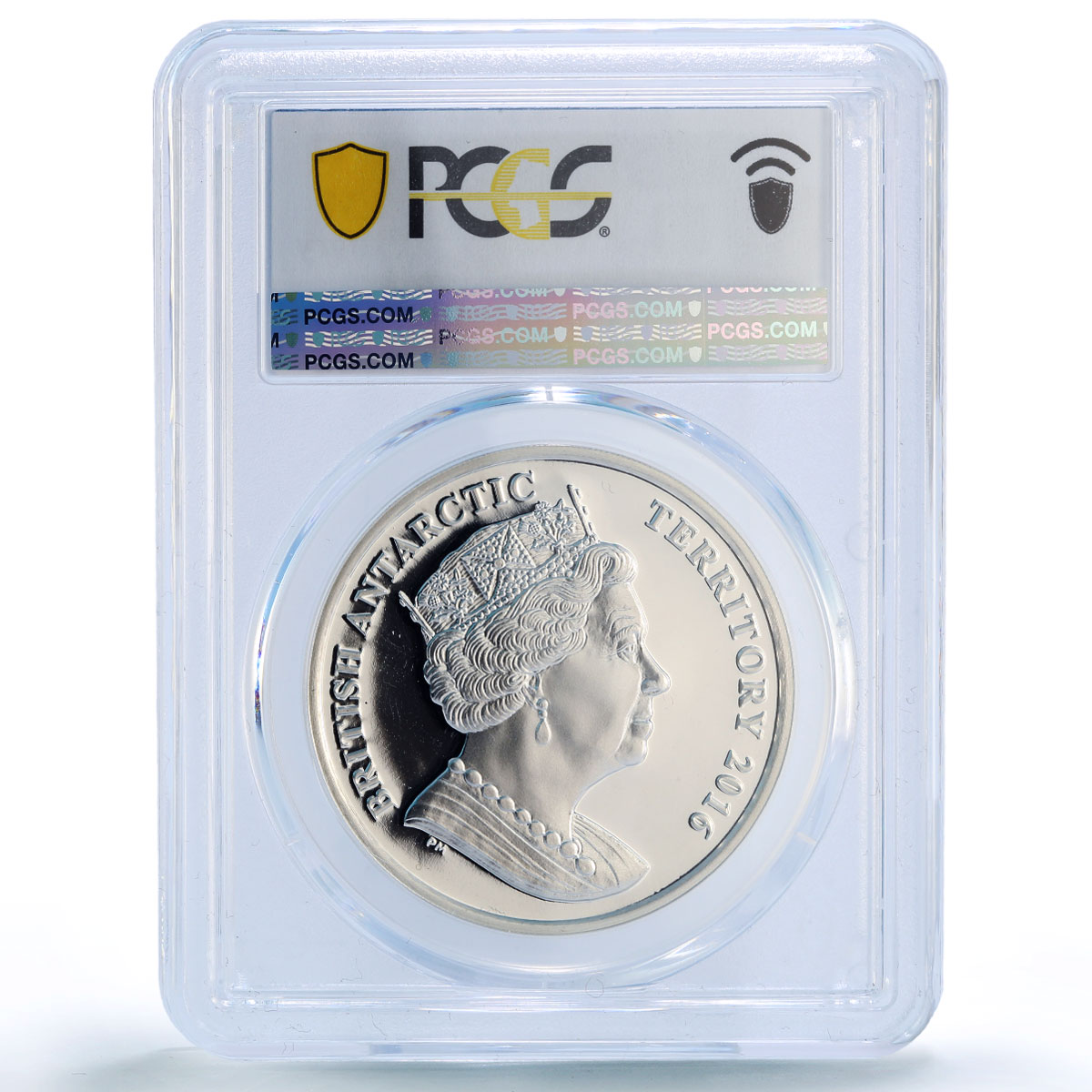 British Antarctic 2 pounds Sperm Whale Wildlife Fauna PR69 PCGS silver coin 2016