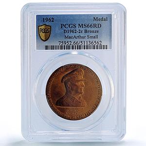 United States Philippines General MacArthur Politics MS66 PCGS bronze medal 1962