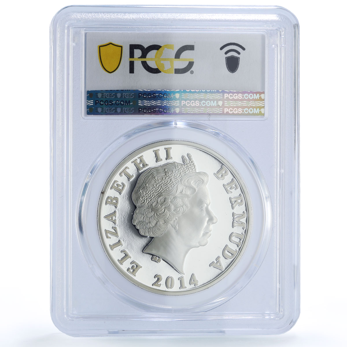 Bermuda 2 dollars Whistling Frog Wildlife Fauna Color PR70 PCGS silver coin 2014