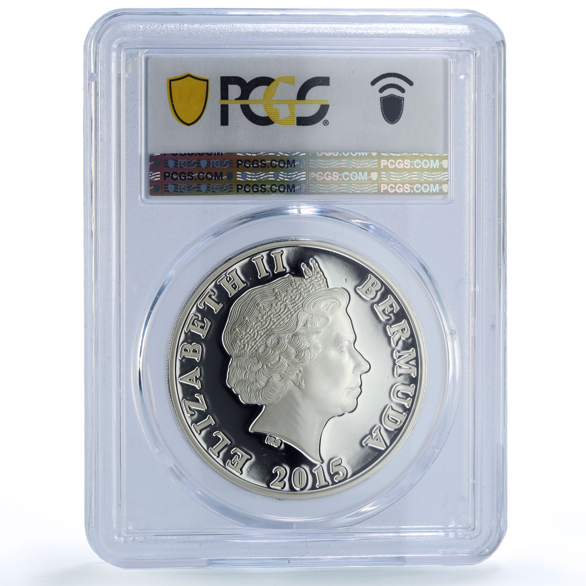 Bermuda 2 dollars Longtail Wildlife Birds Fauna Color PR70 PCGS silver coin 2015