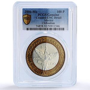 Mexico 100 pesos Chihuahua Libertad Angel of Independence PCGS bimetal coin 2006