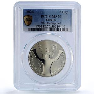 Ukraine 5 hryvnias Undisputed Usyk Usik Boxing Sport MS70 PCGS NiBrass coin 2024