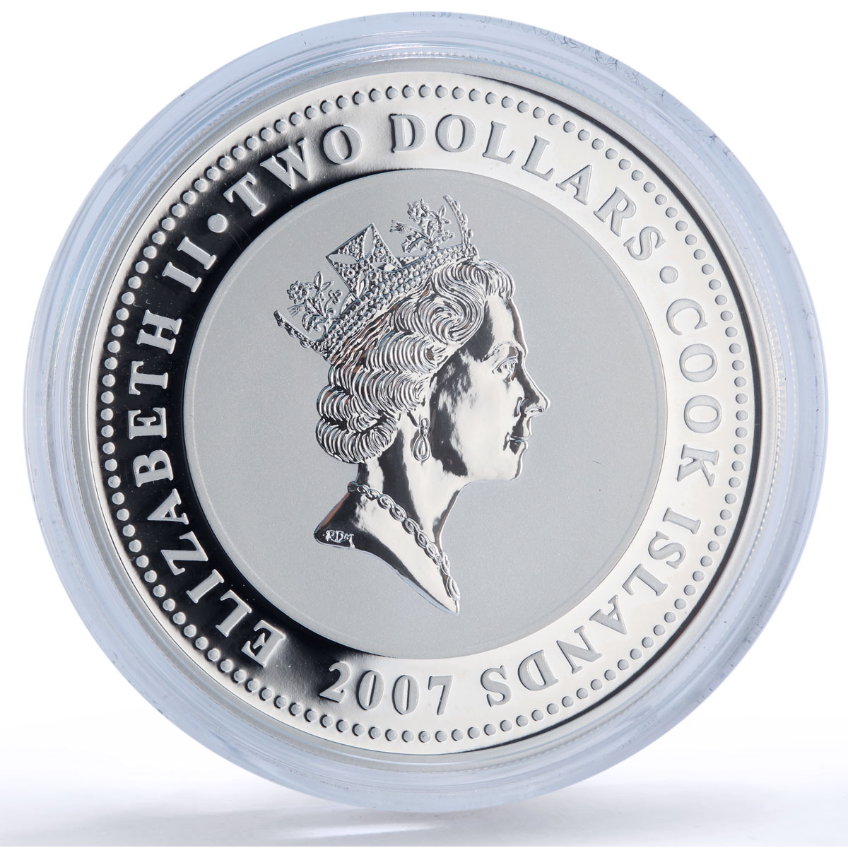 Cook Islands 2 dollars Adventures Sherlock Holmes Movies Cinema silver coin 2007