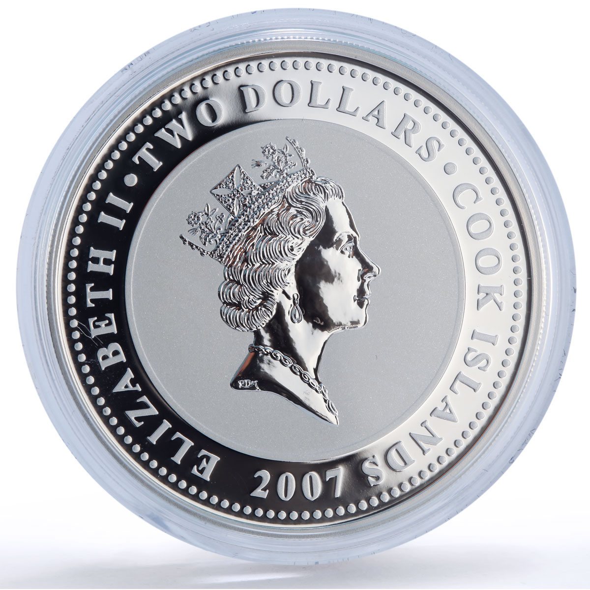 Cook Islands 2 dollars Hound Baskervilles Sherlock Movies silver coin 2007