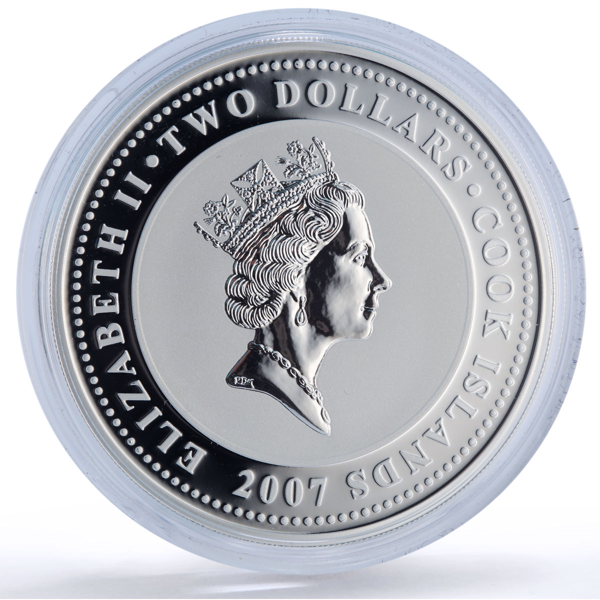 Cook Islands 2 dollars Sign Four Sherlock Holmes Movies Cinema silver coin 2007