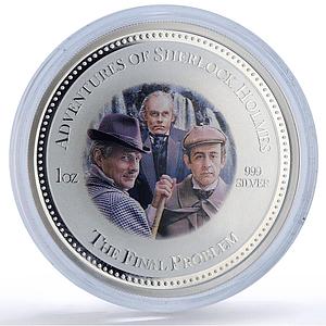 Cook Islands 2 dollars Final Problem Sherlock Holmes Movies silver coin 2007