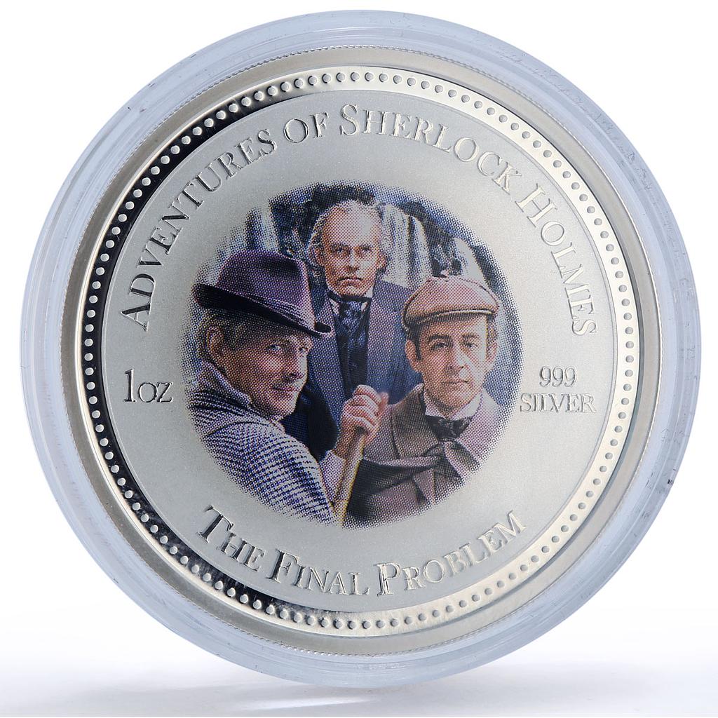 Cook Islands 2 dollars Final Problem Sherlock Holmes Movies silver coin 2007