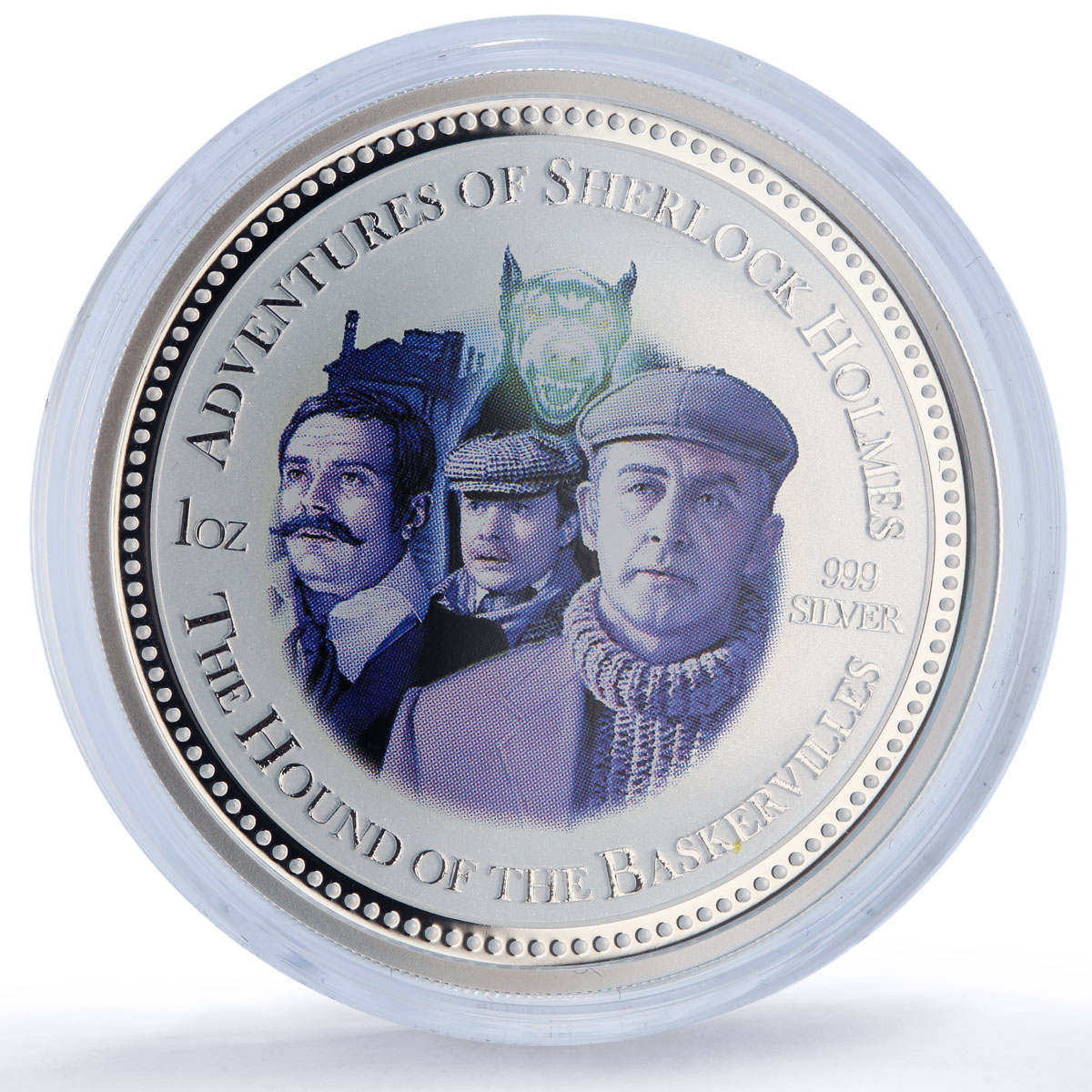 Cook Islands 2 dollars x 4 Set Adventures Sherlock Holmes silver coins 2007