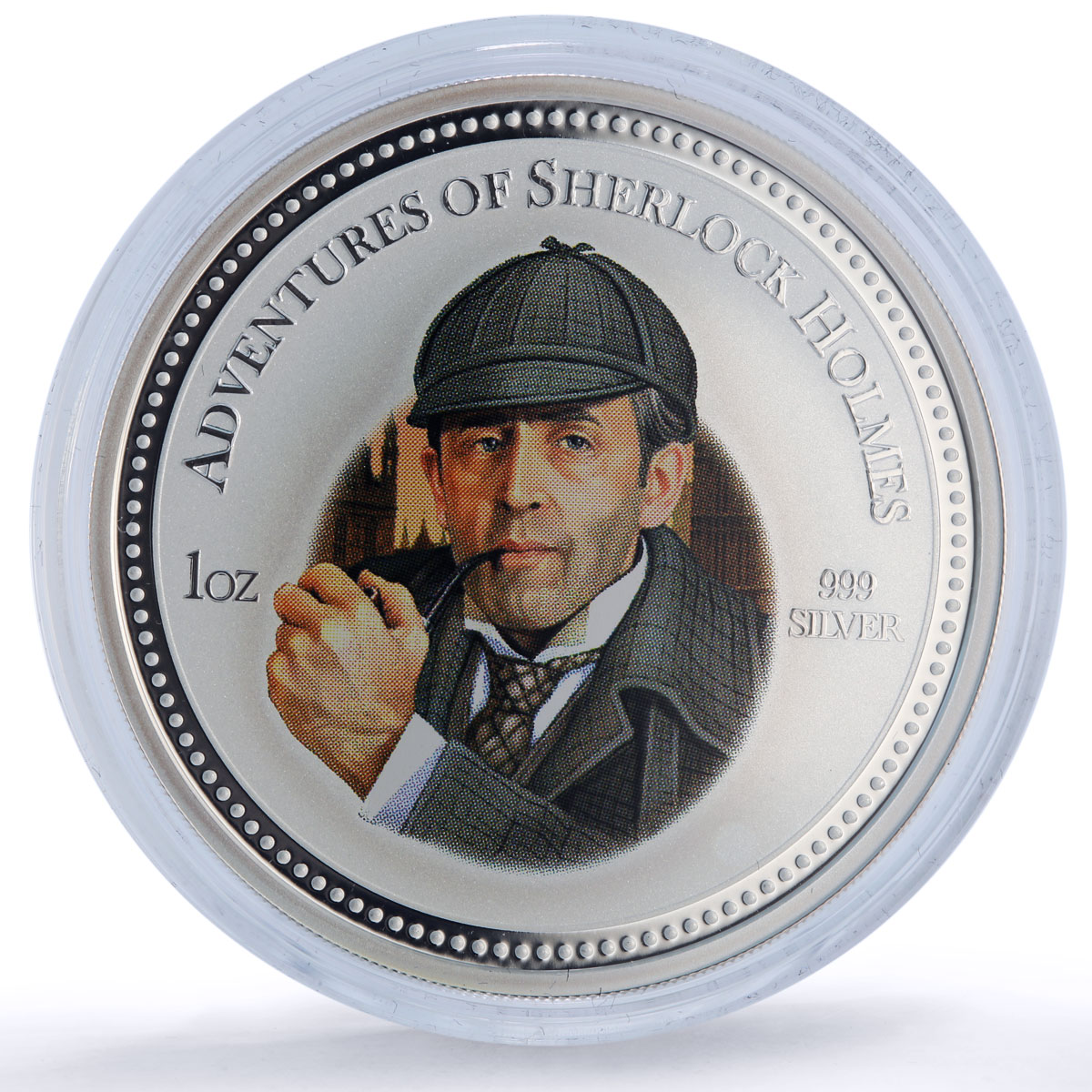 Cook Islands 2 dollars x 4 Set Adventures Sherlock Holmes silver coins 2007