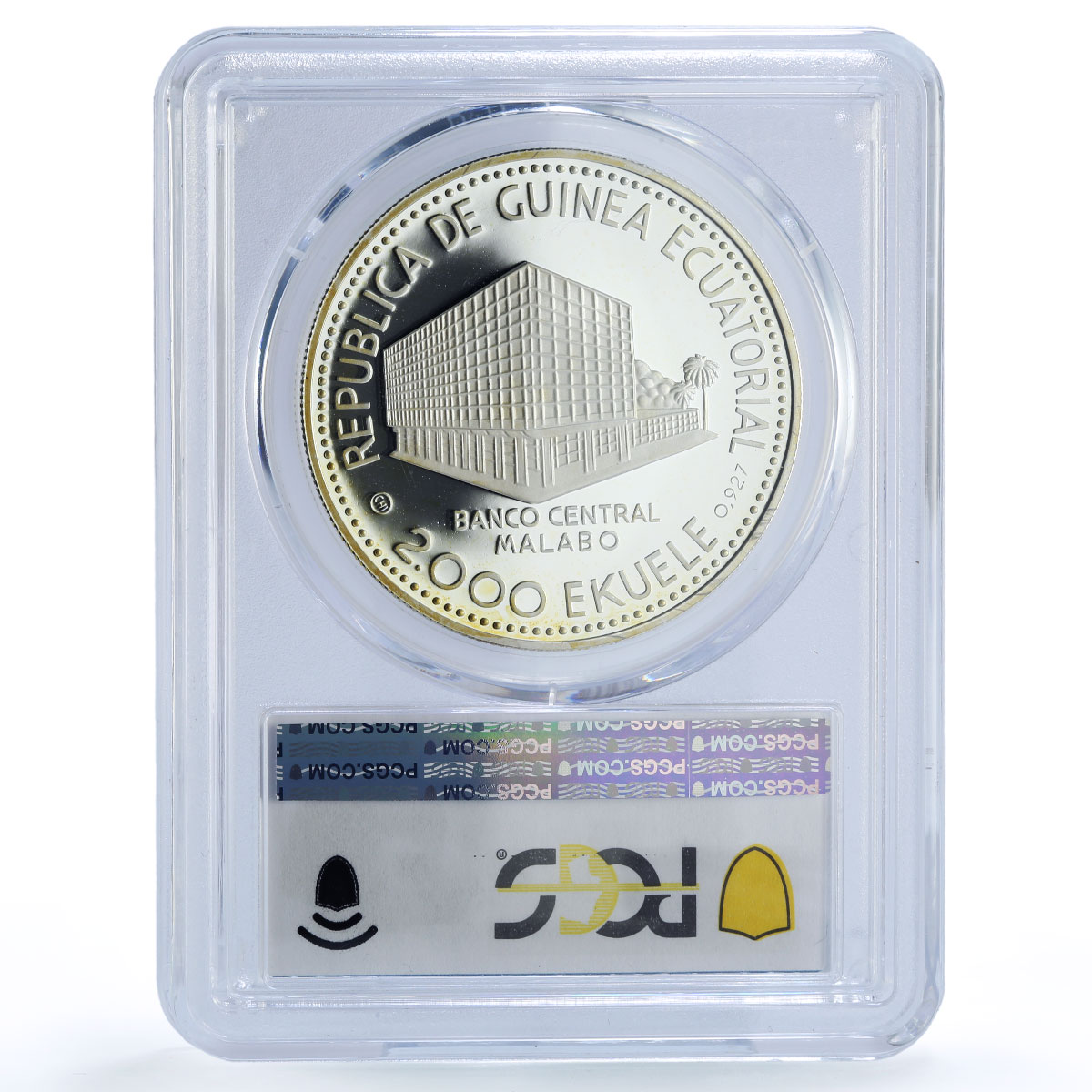 Equatorial Guinea 2000 ekuele Cheetah Wildlife Fauna PR69 PCGS silver coin 1980