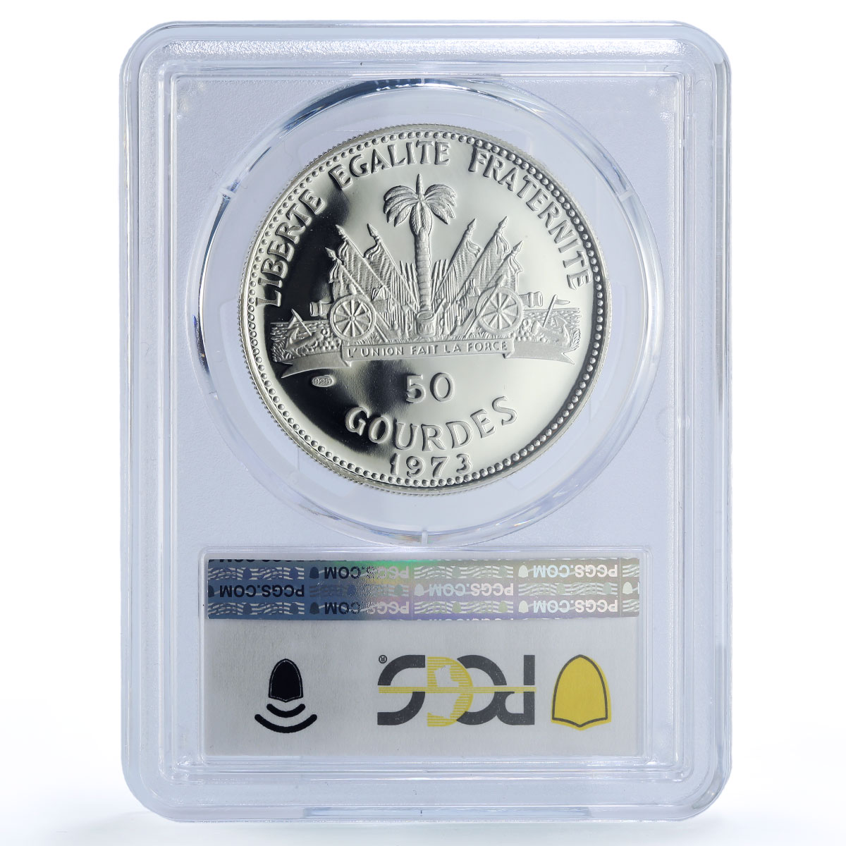 Haiti 50 gourdes Mermaid Woman on Beach Finess Left PR69 PCGS silver coin 1973