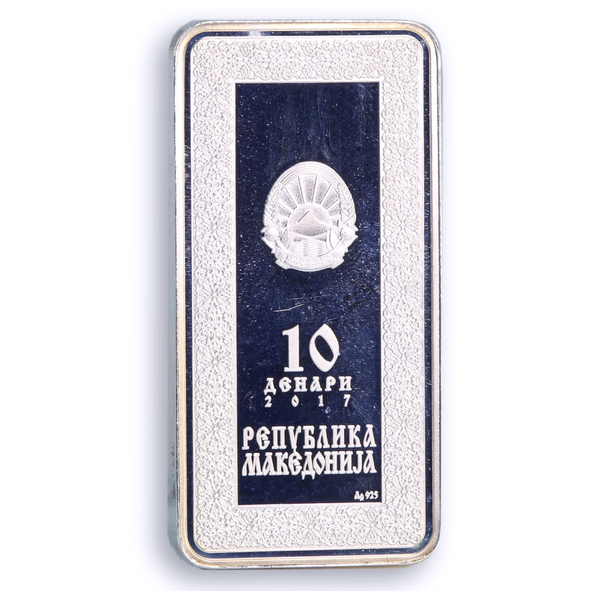 Macedonia 10 denari St Nicholas Wonderworker Triptych Religion silver coin 2017 Macedonia 10 denari St Nicholas Wonderworker Triptych Religion silver coin 2017
