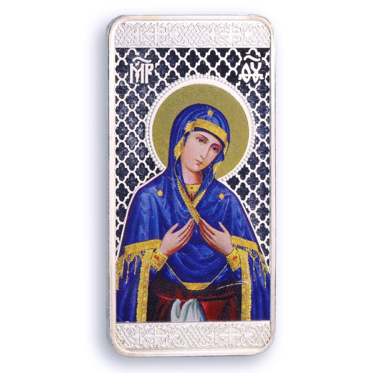 Macedonia 10 denari Mother of God Triptych Religion Art proof silver coin 2017 Macedonia 10 denari Mother of God Triptych Religion Art proof silver coin 2017