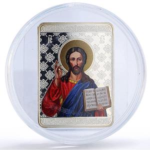 Macedonia 10 denari Jesus Christ Triptych Religion Art proof silver coin 2017