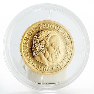 Monaco 20 euro Prince Rainier III proof gold coin 2002