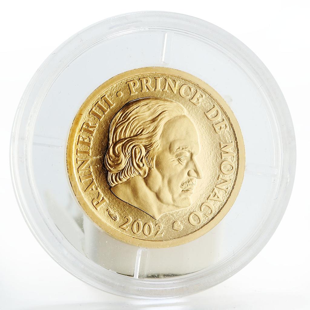 Monaco 20 euro Prince Rainier III proof gold coin 2002