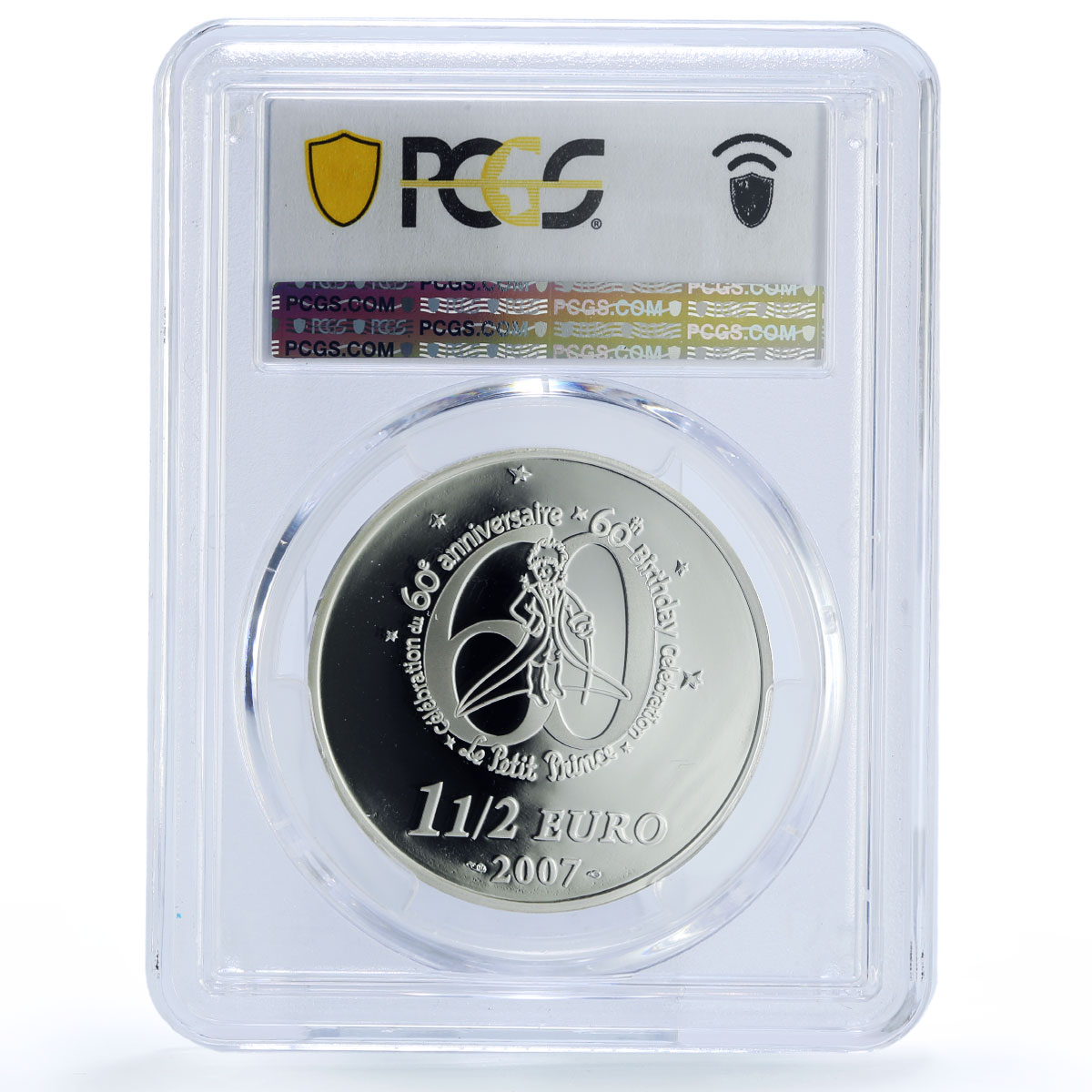 France 1 1/2 euro Petit Little Prince Planet Literature PR68 PCGS coin 2007