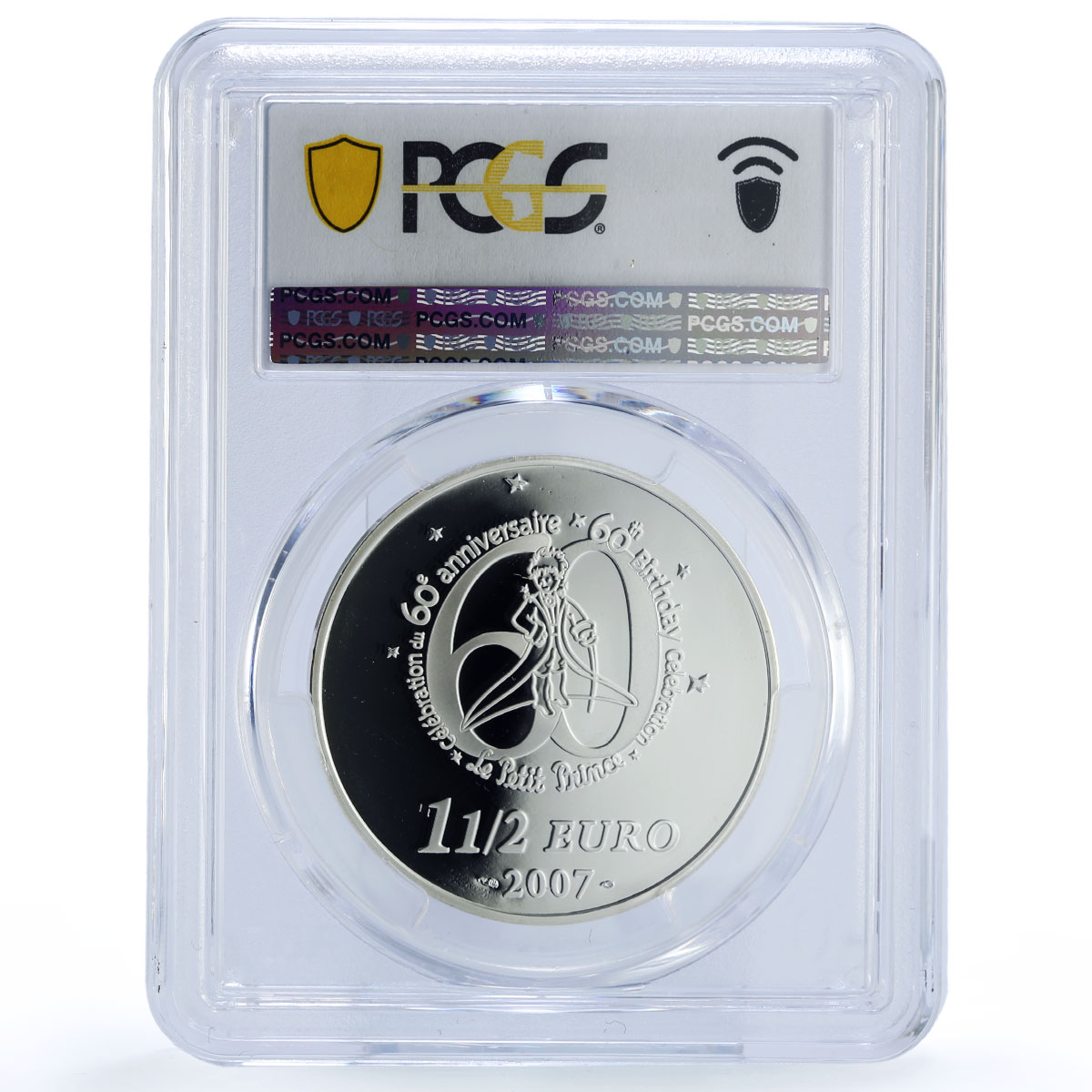 France 1 1/2 euro Petit Little Prince Herbe Grass Literature PR70 PCGS coin 2007