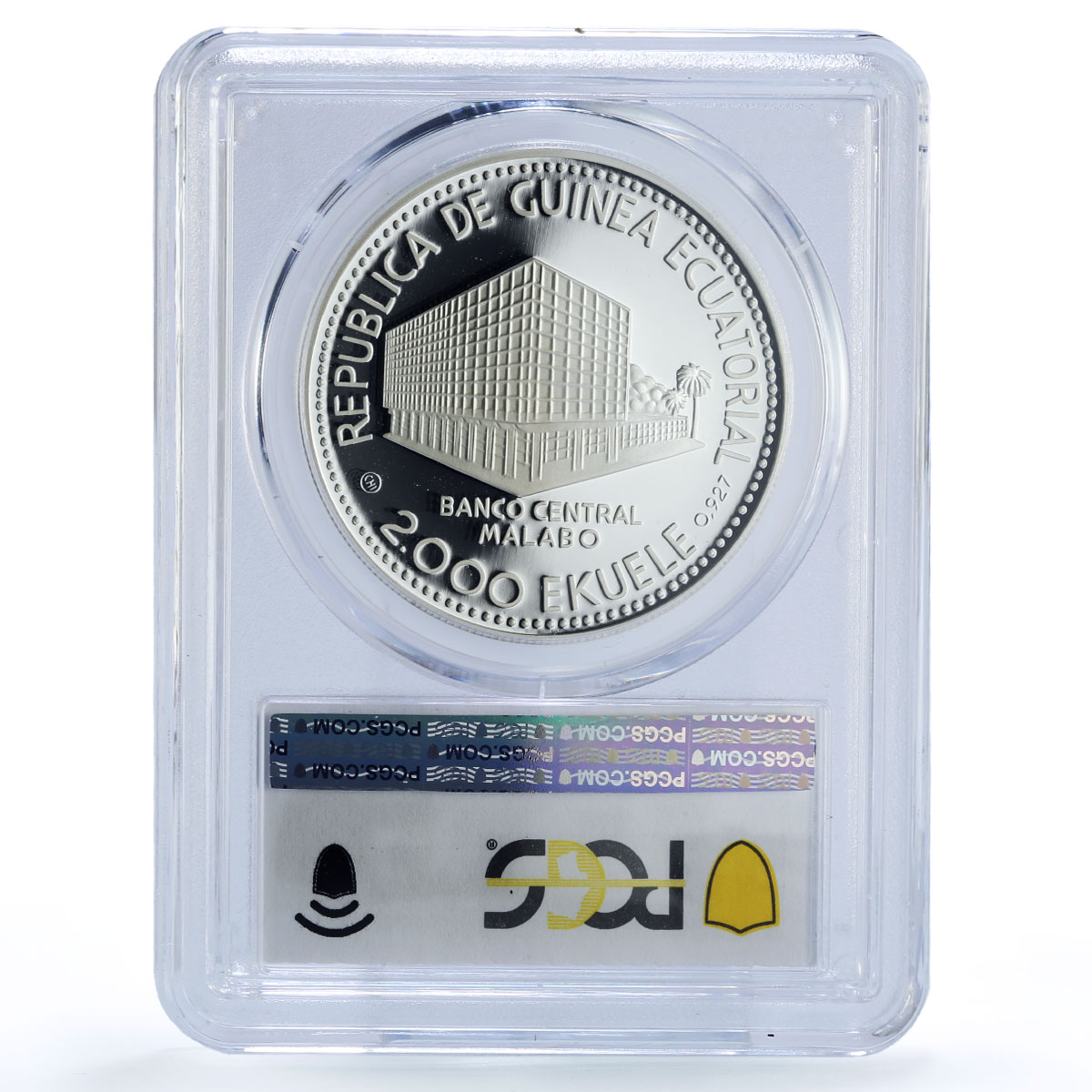 Equatorial Guinea 2000 ekuele Impalas Wildlife Fauna PR68 PCGS silver coin 1980
