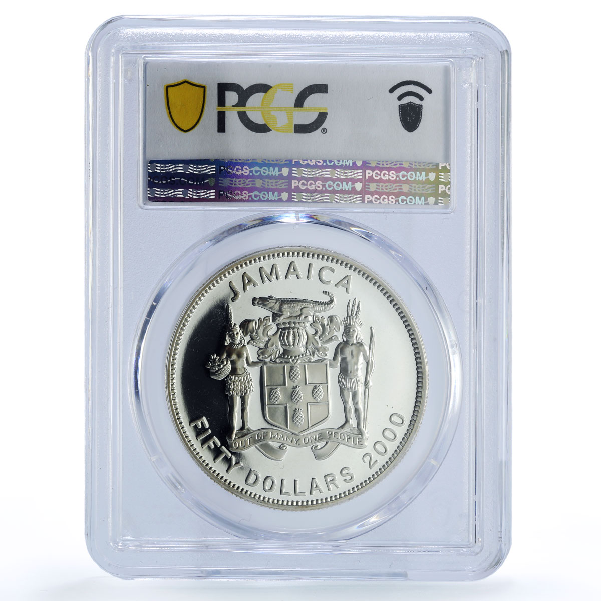 Jamaica 50 dollars Millennium KM-184 PR69 PCGS silver coin 2000