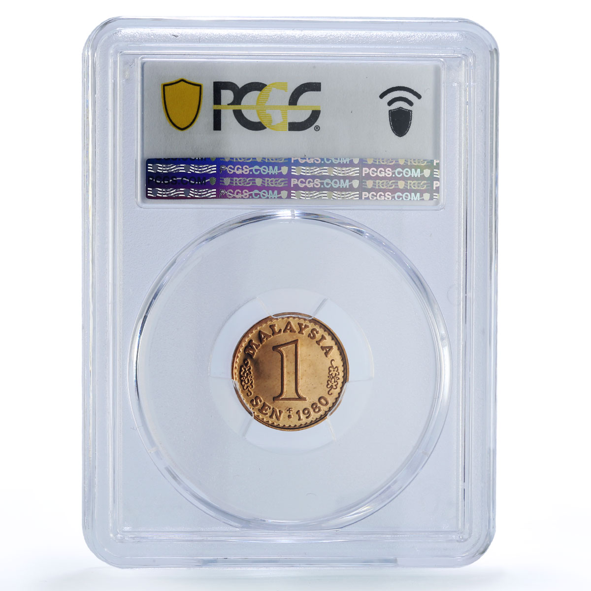 Malaysia 1 sen Republic Coinage Parliament House PR70 PCGS bronze coin 1980
