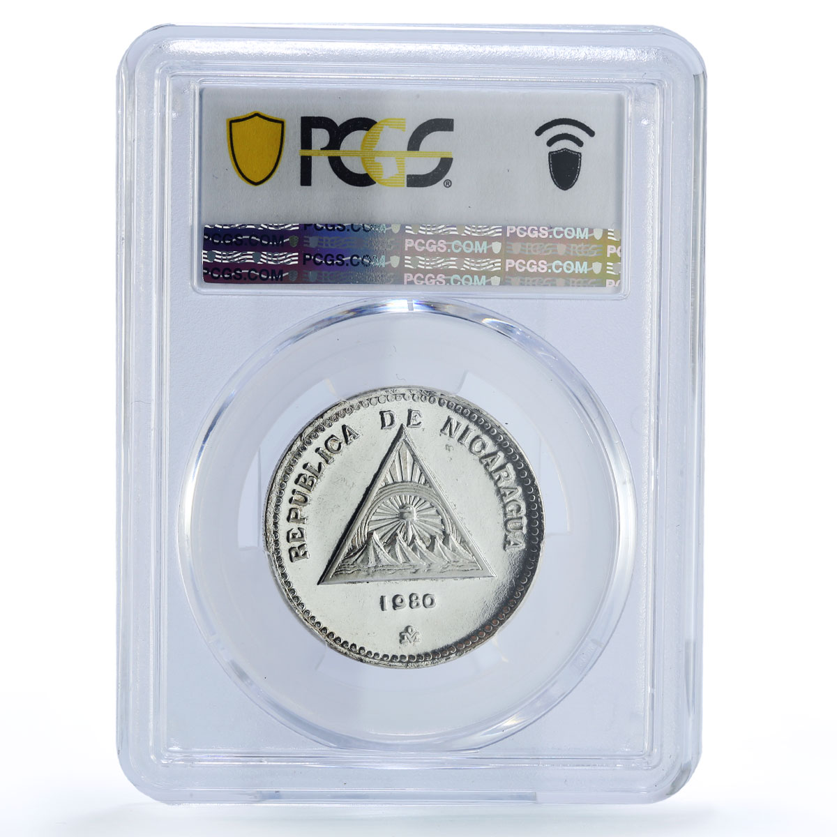 Nicaragua 500 cordobas Rigoberto Poet Literature PR66 PCGS silver coin 1980