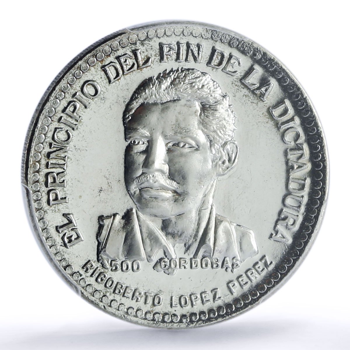 Nicaragua 500 cordobas Rigoberto Poet Literature PR66 PCGS silver coin 1980