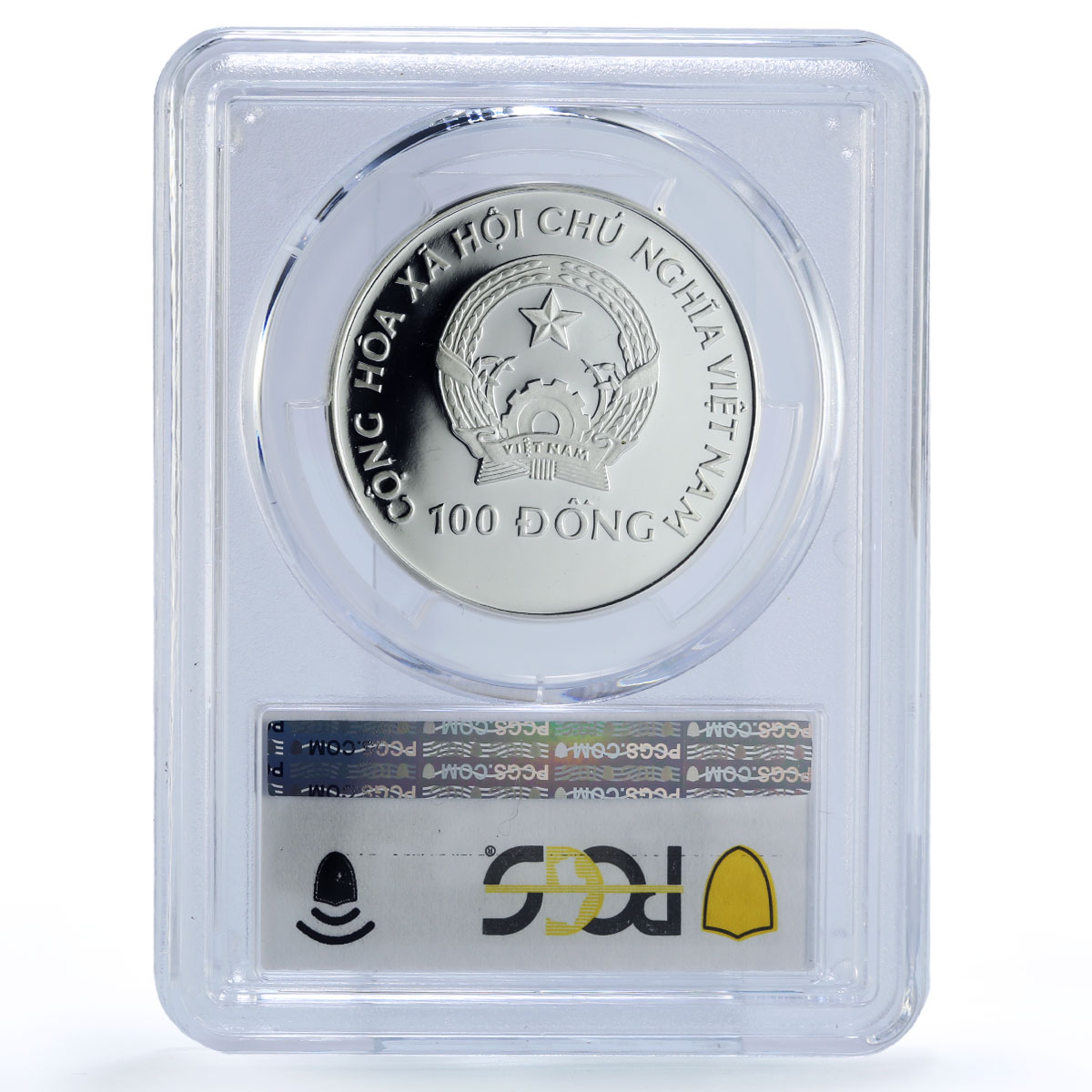 Vietnam 100 dong Steeplechase Equestrian Horse Sydney PR64 PCGS silver coin 1998