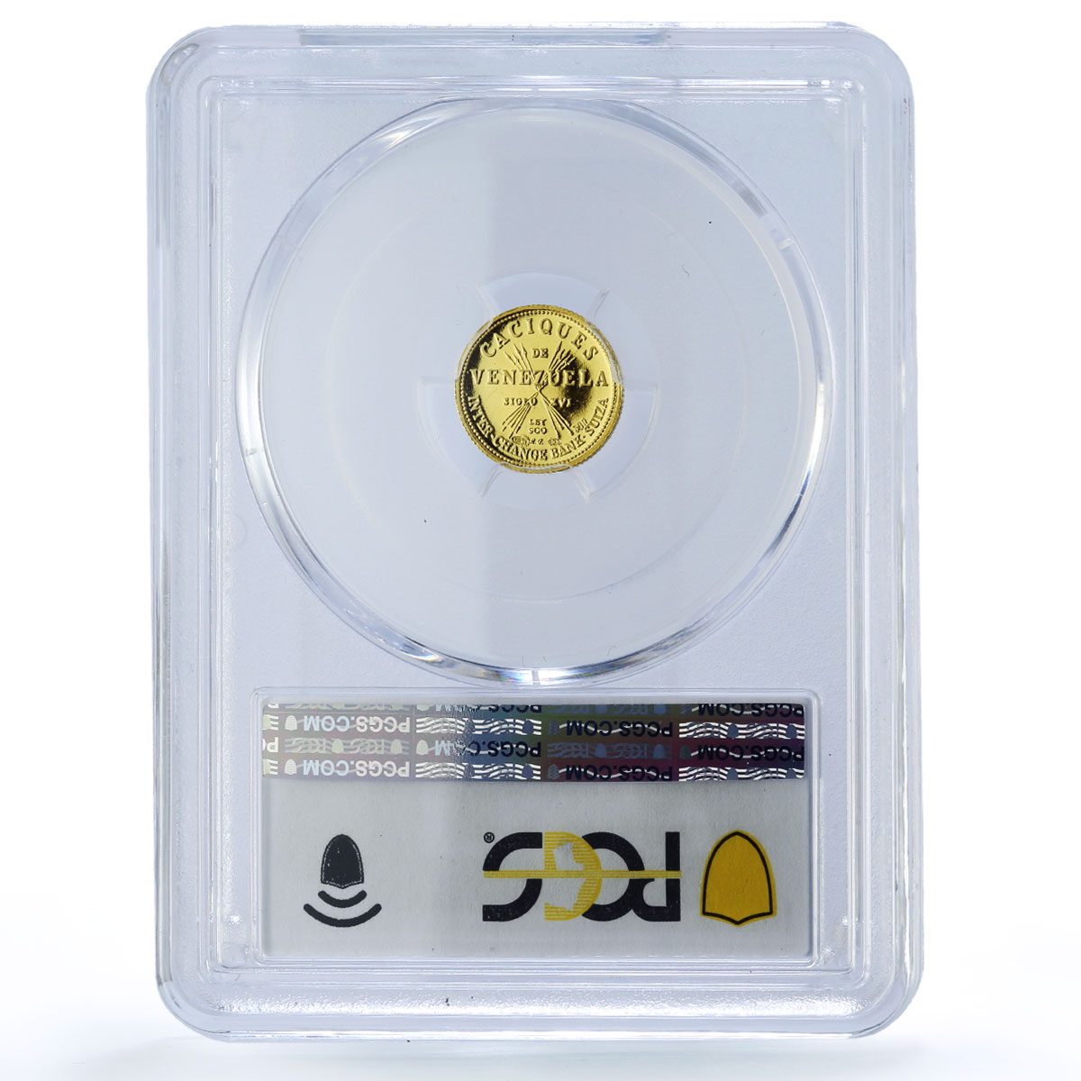 Venezuela Chicuramay 5 Bolivares Caciques Indian Chief MS65 PCGS gold medal 1962