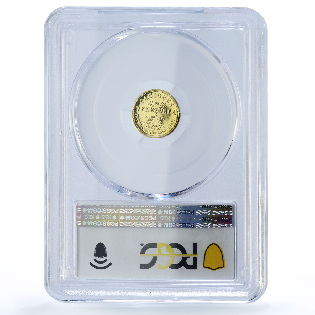 Venezuela Arichuna 5 Bolivares Caciques Indian Chiefs MS64 PCGS gold medal 1962