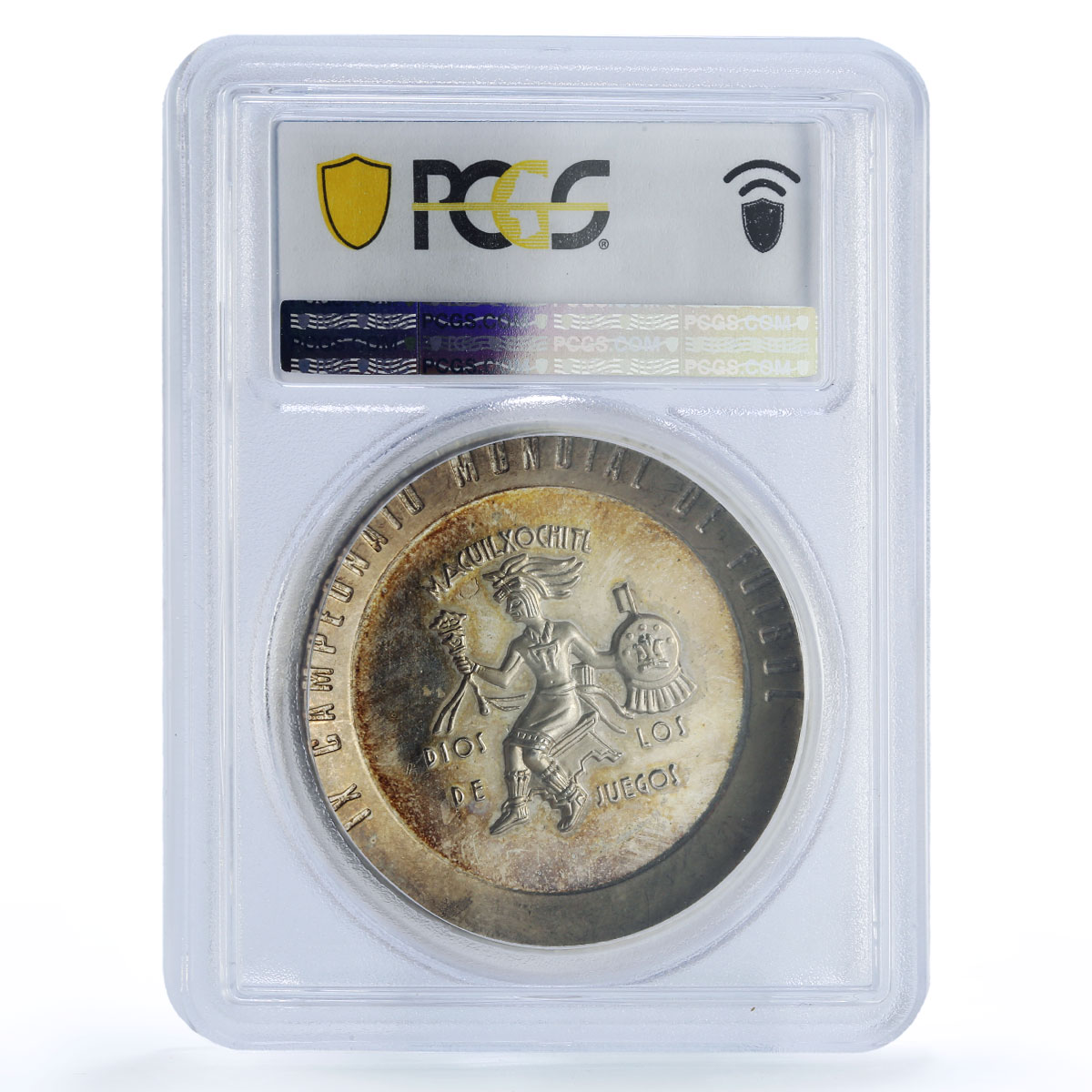 Mexico Football World Cup Jules Rimet Maya Indian SP63 PCGS silver medal 1970