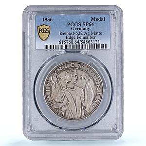 Germany Third Reich King Henry Hein I Death History SP64 PCGS silver medal 1936