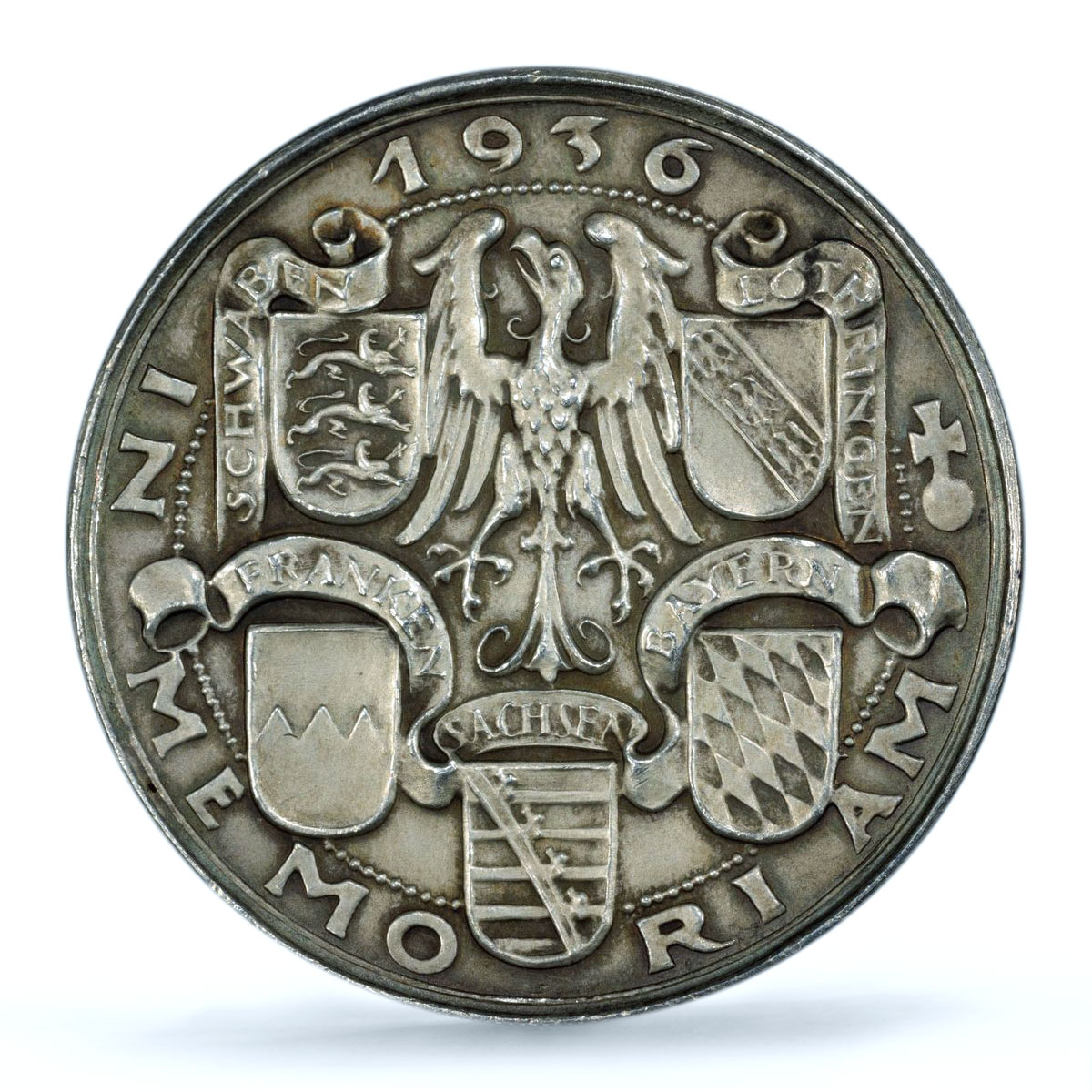 Germany Third Reich King Henry Hein I Death History SP64 PCGS silver medal 1936