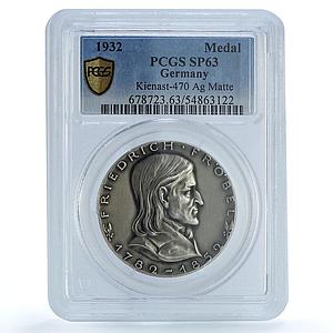 Germany Weimar Friedrich Froebel Kienast-470 Goetz SP 63 PCGS silver medal 1932