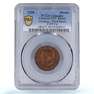 Germany Third Reich Hitler Anschluss Austria 10 April UNC PCGS copper medal 1938