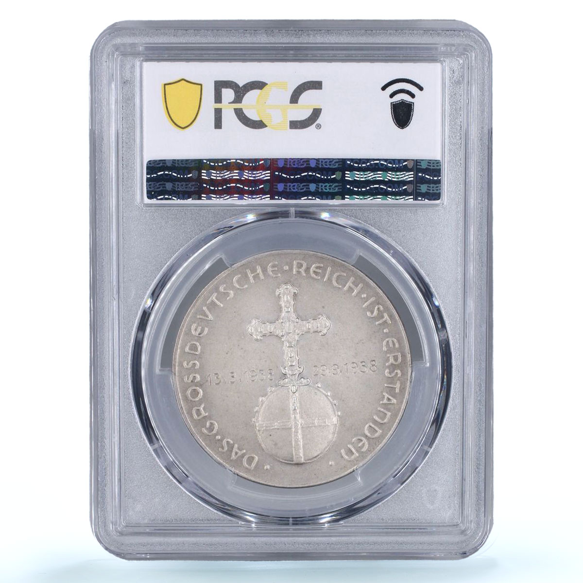 Germany Third Reich Arisen Empire Hitler Politics SP64 PCGS silver medal 1938