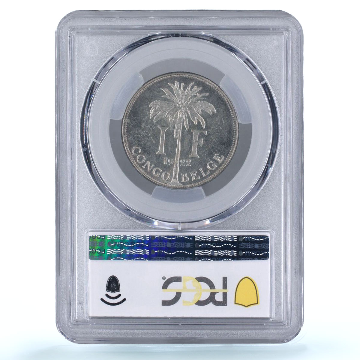 Belgian Congo 1 franc King Albert I French Text KM-20 MS65 PCGS CuNi coin 1922