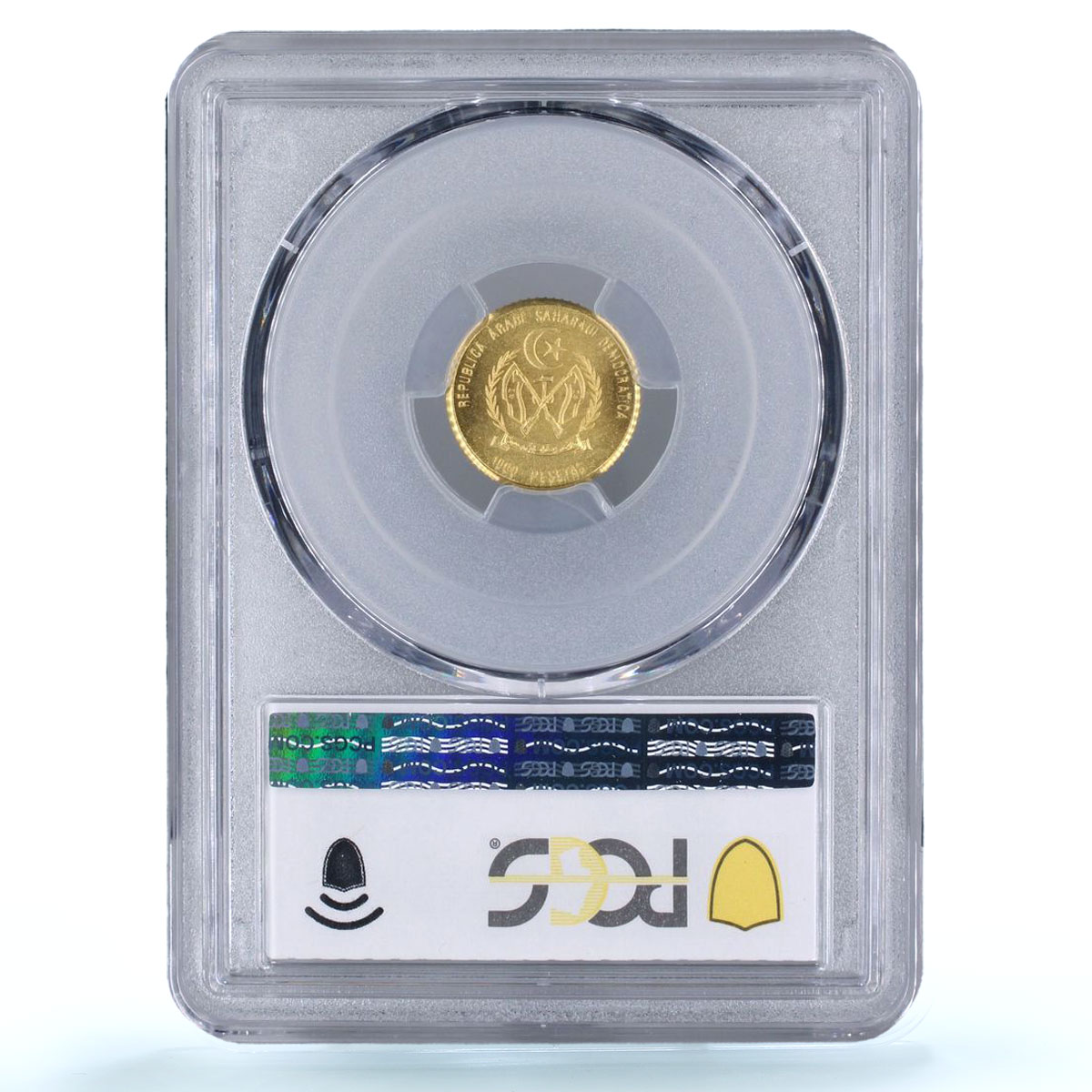 Saharawi 1000 pesetas Transportation Camel MS70 PCGS gold coin 1991