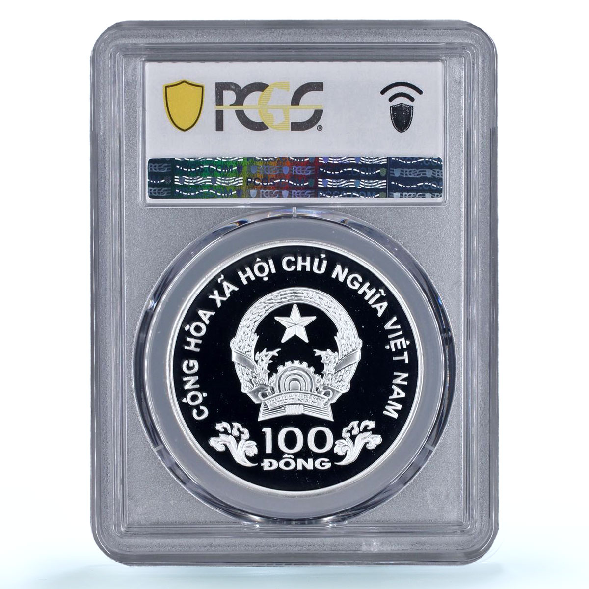 Vietnam 100 dong Badminton Athens Olympic Games PR70 PCGS silver coin 2004